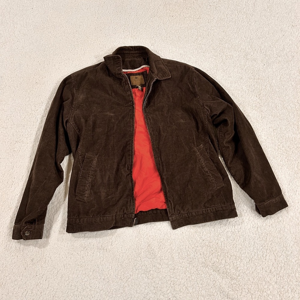Faded Glory Men’s Medium Brown and Orange Corduroy Jacket